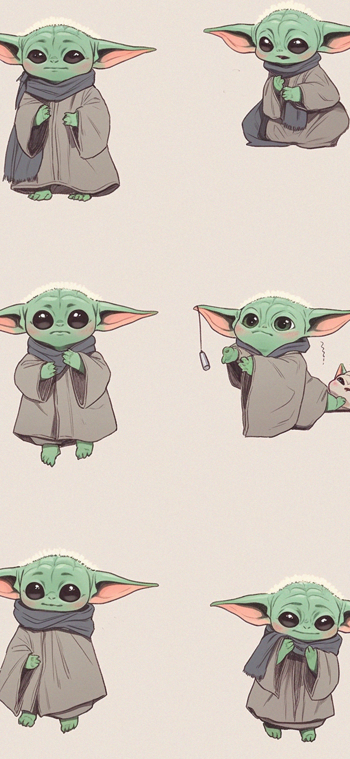 Baby Yoda Aesthetic Pattern Wallpapers 4K Star Wars Wallpapers