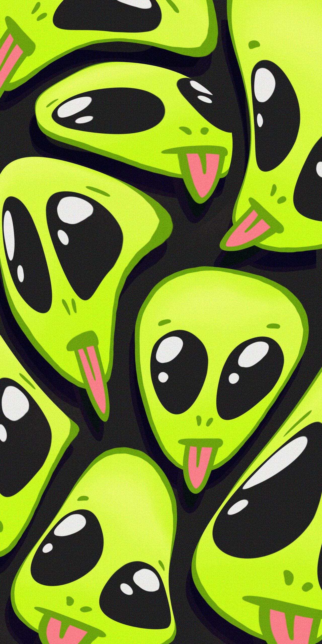green alien tongue wallpaper