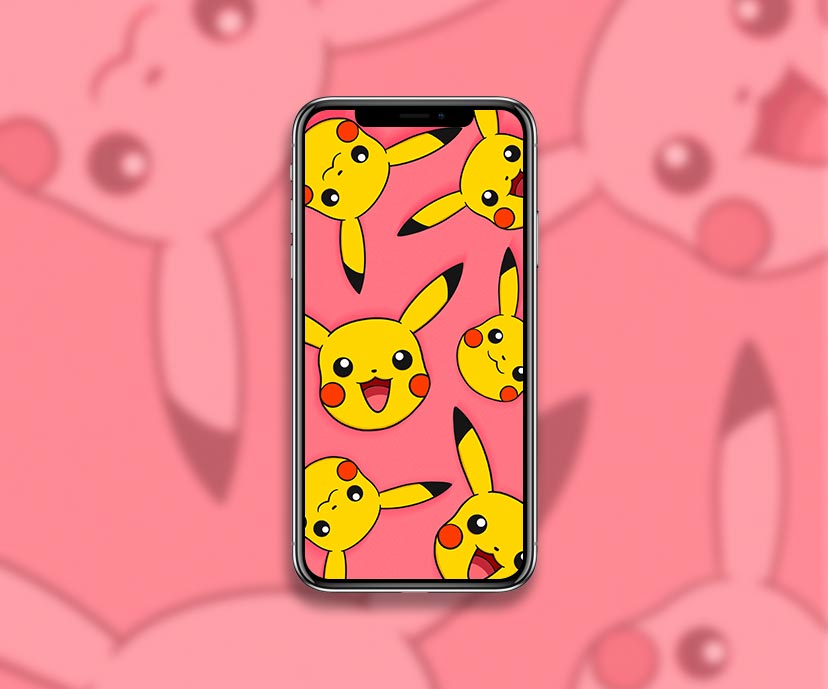 pokemon smiling pikachu pink wallpapers collection