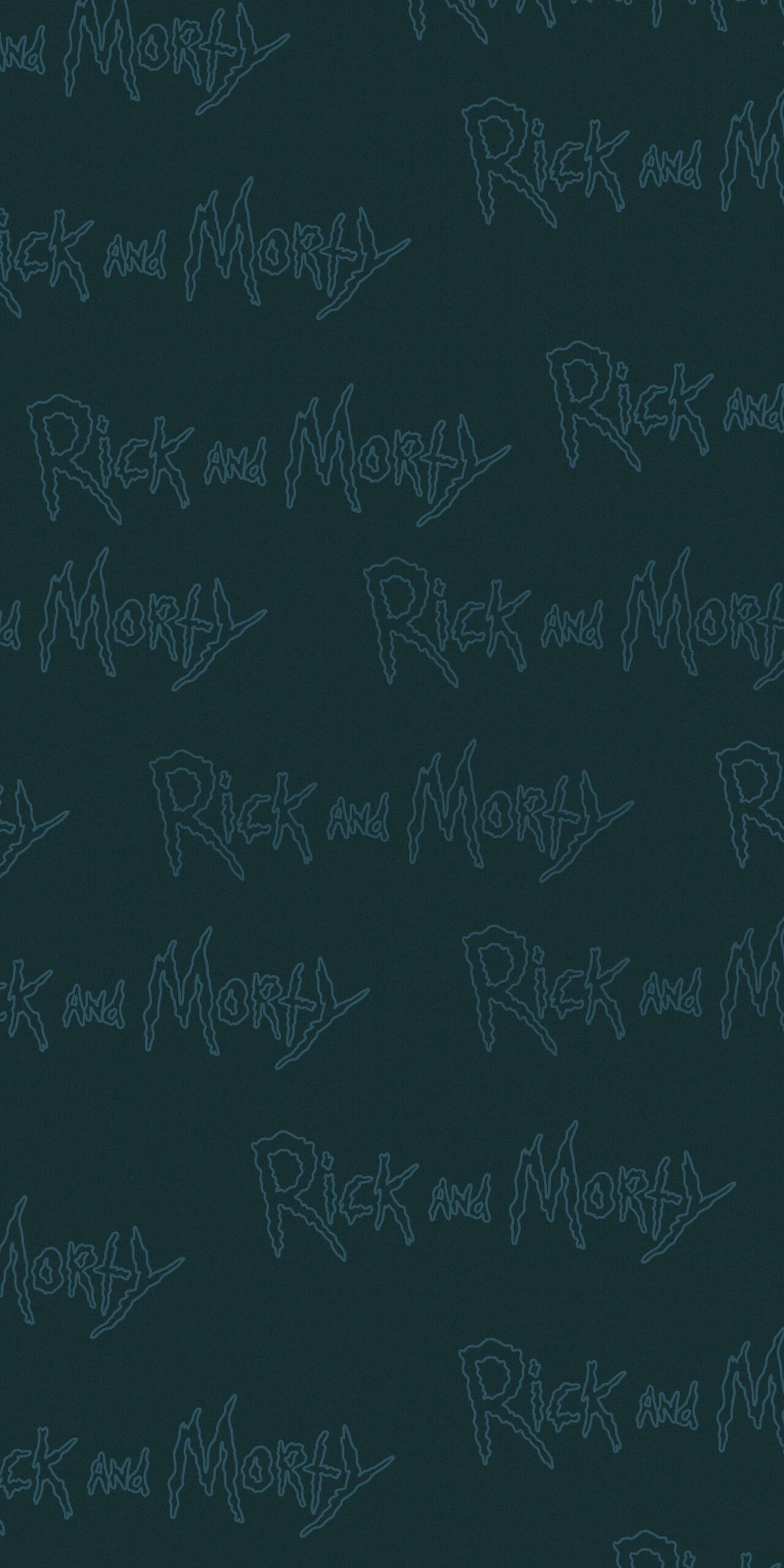 rick and morty logo blue background wallpaper