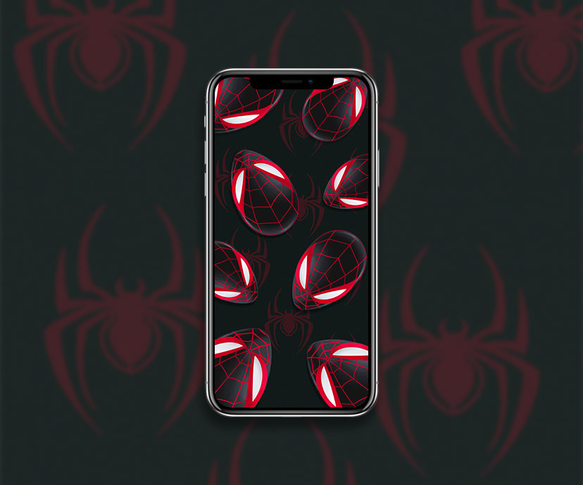 spider man miles morales head black wallpapers collection