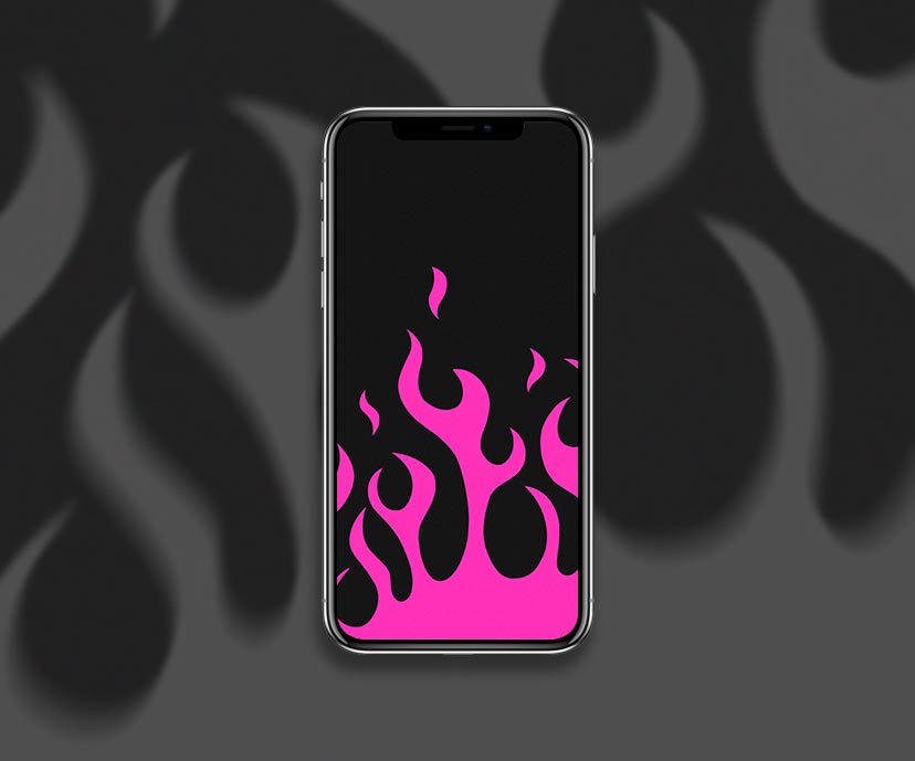 flame pink black wallpapers collection