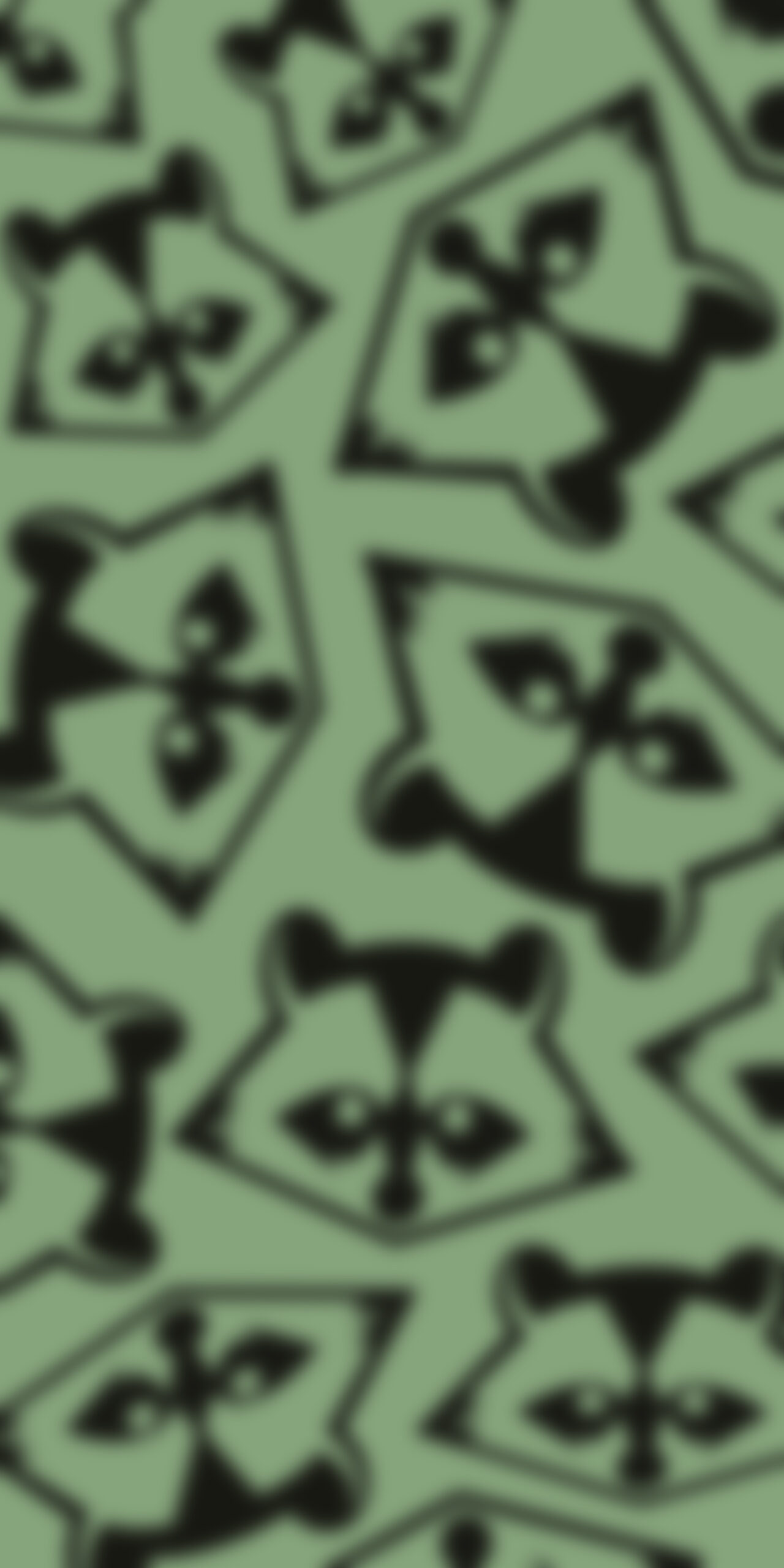 raccoon green monochrome blur wallpaper