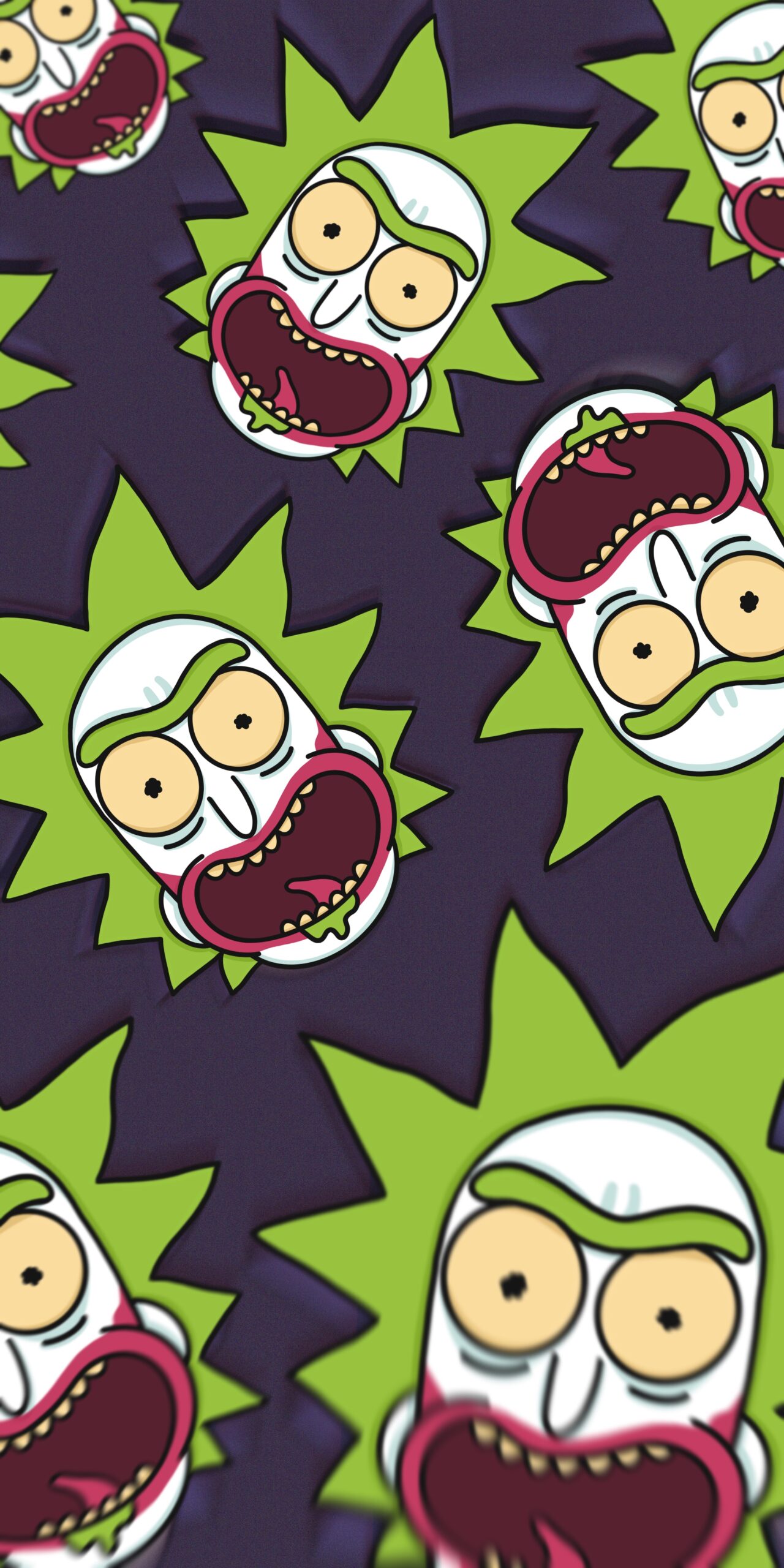 Rick Sanchez Joker - Rick and Morty Phone Wallpaper - Why so schwifty?