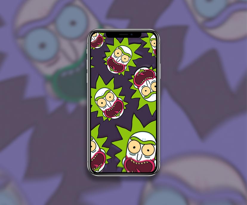 rick and morty rick sanchez joker purple wallpapers collection