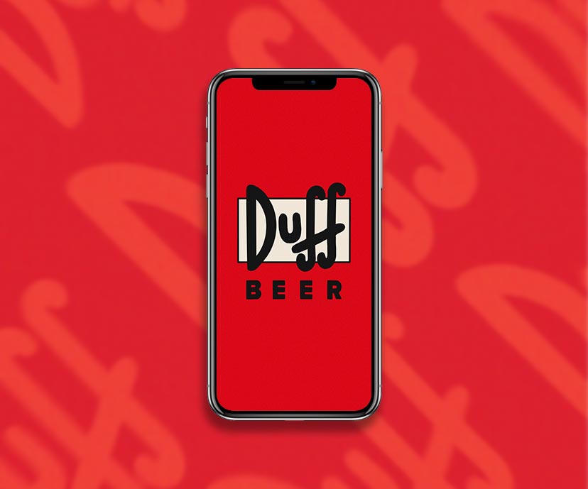 simpsons duff beer logo red wallpapers collection