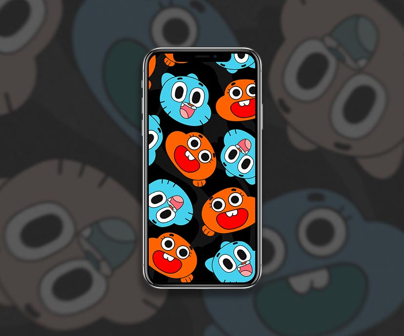 smiling gumball darwin black wallpapers collection