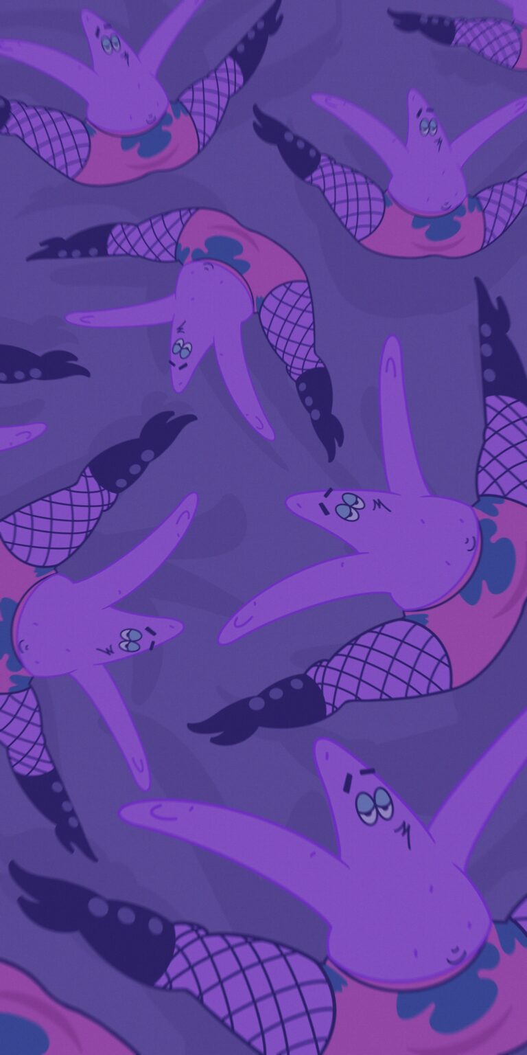 Patrick Star Fishnets Meme Wallpapers - Purple SpongeBob Background