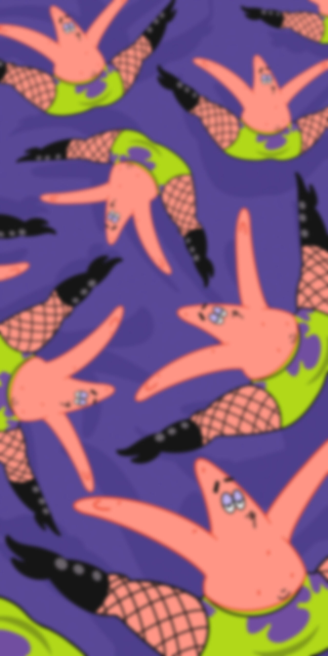 Patrick Star Fishnets Meme Wallpapers - Purple SpongeBob Background