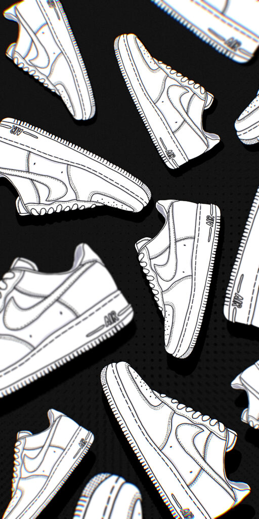 Nike Air Force 1 Shoes White & Black Wallpapers - Wallpapers Clan