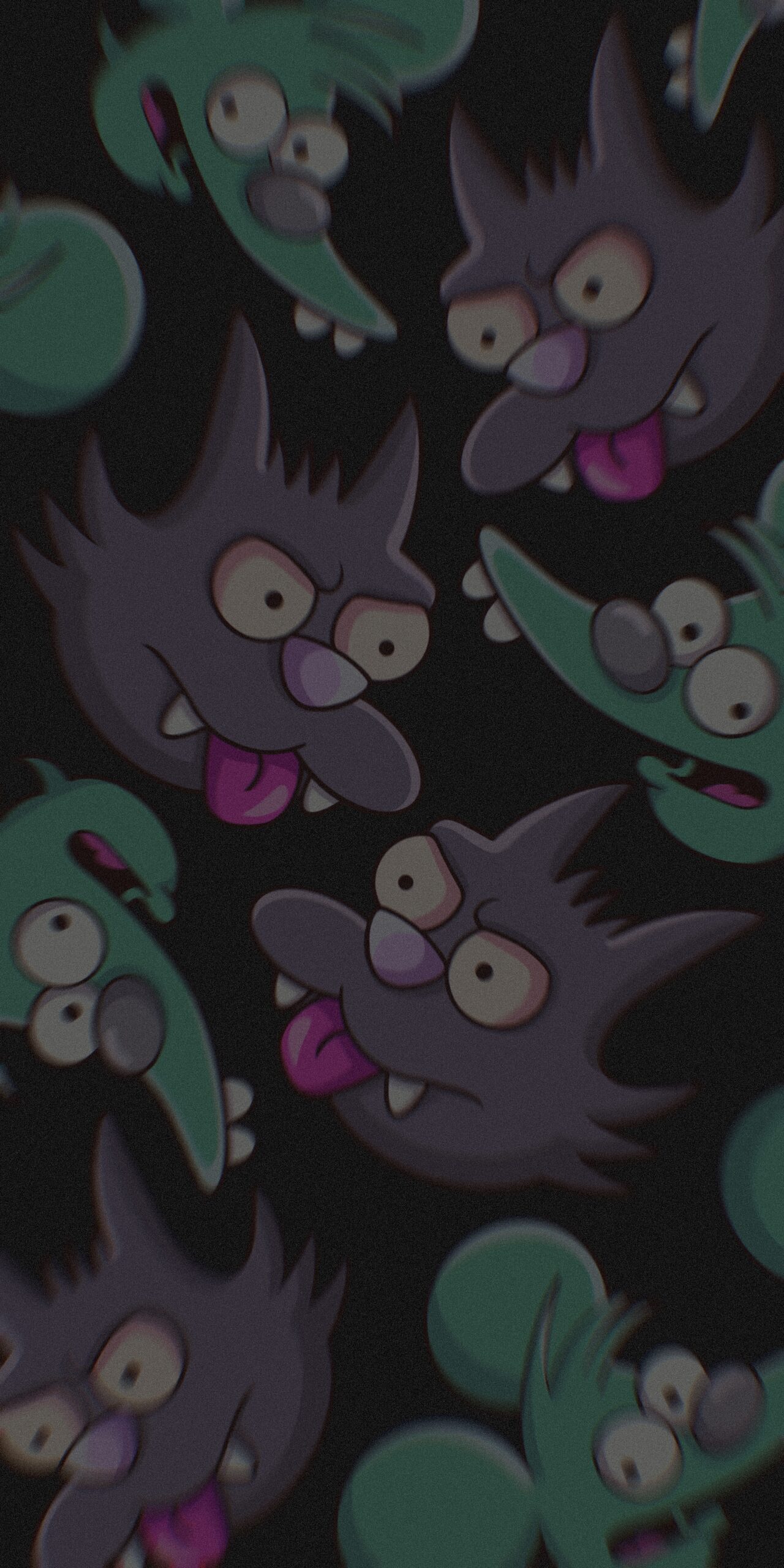 simpsons itchy scratchy black background wallpaper