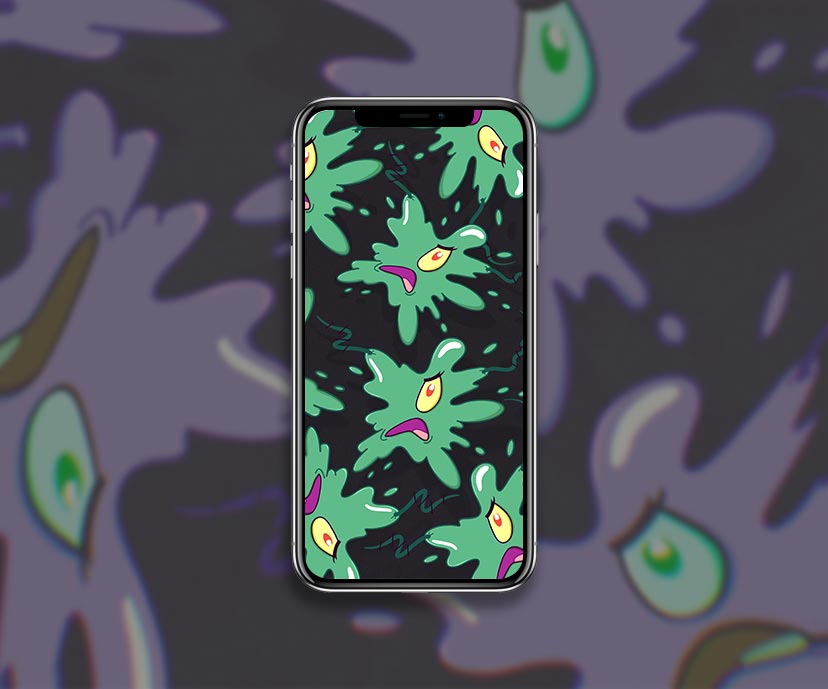 spongebob squashed plankton stain dark wallpapers collection