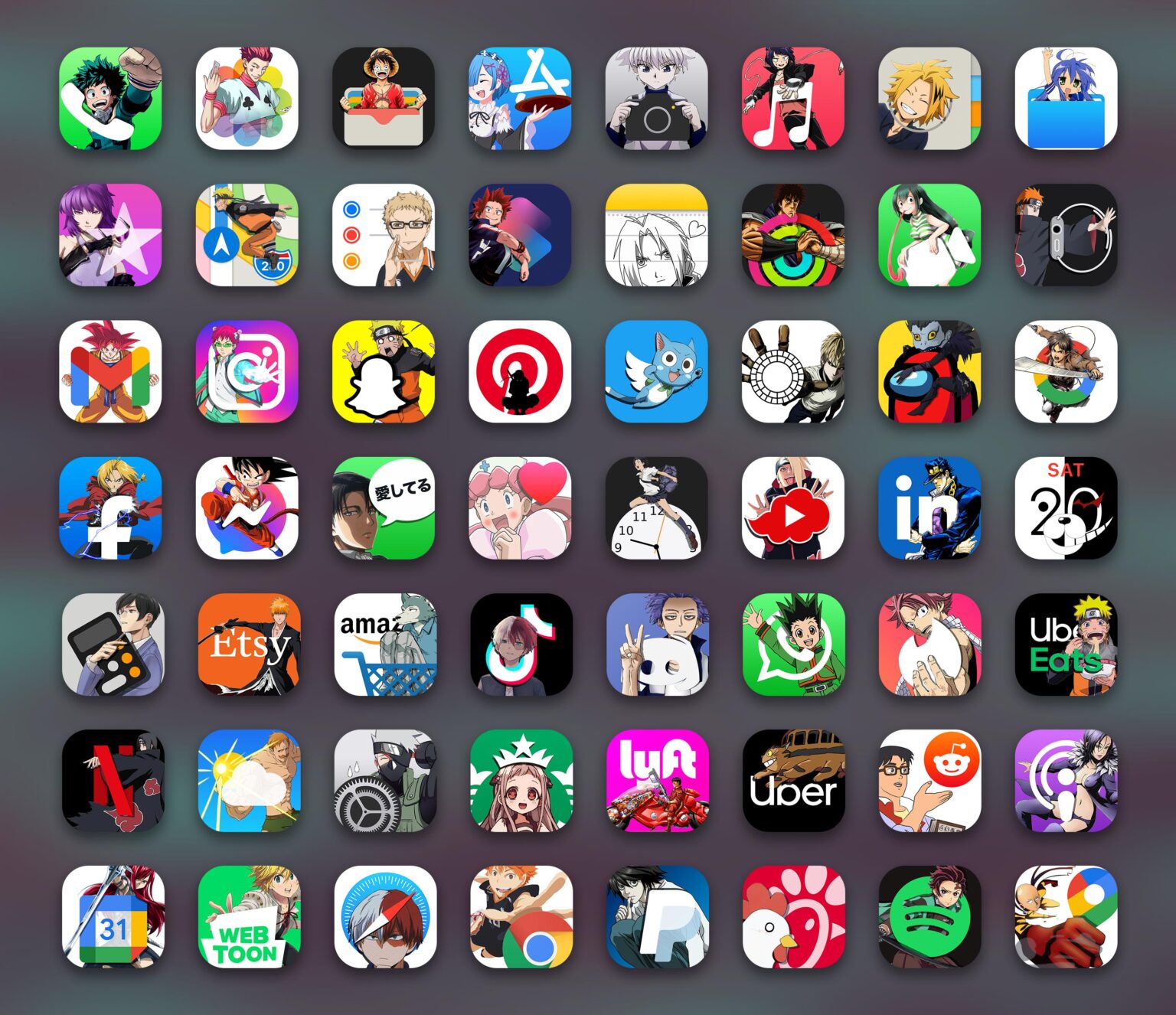 Anime app icons iphone - gaygaret