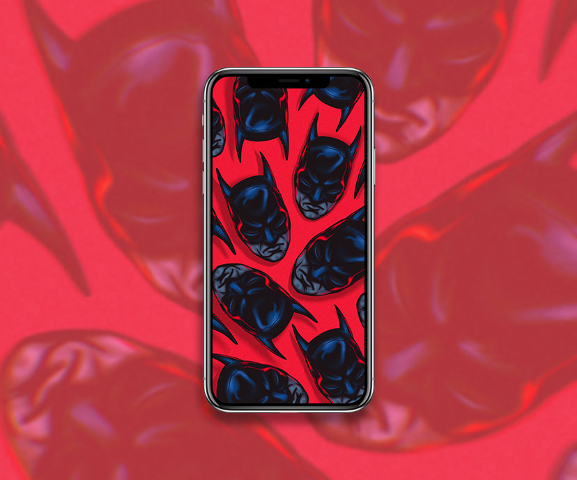 batman pattern red wallpapers collection