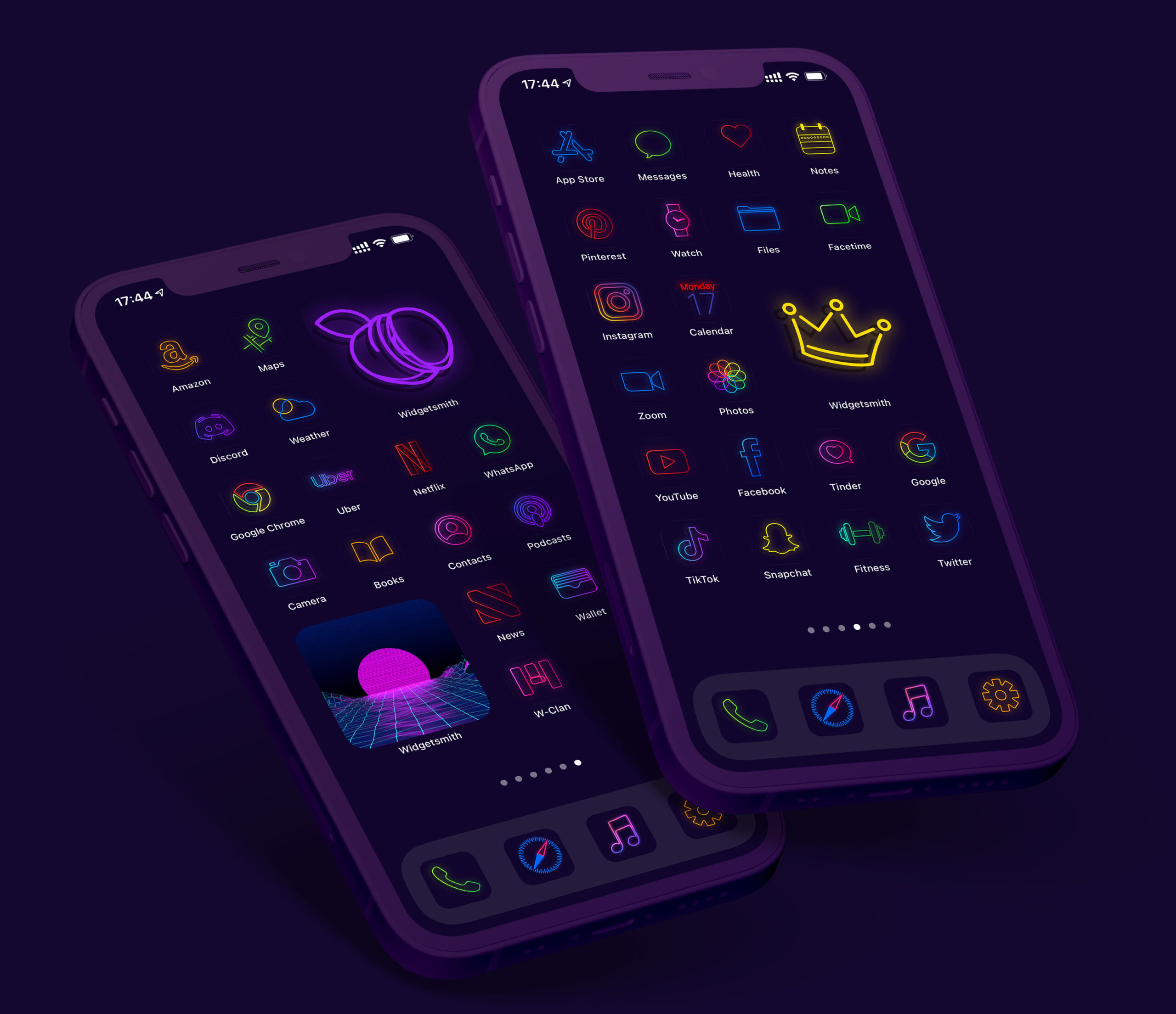 color neon app icons pack preview 1