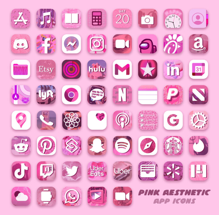 Pink app icons settings Idea | thankyouviggo