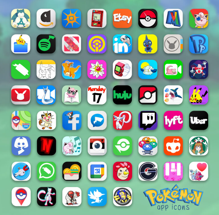 FREE Pokémon iOS 14 App Icons - Pokémon Anime Icons for iPhone ð²