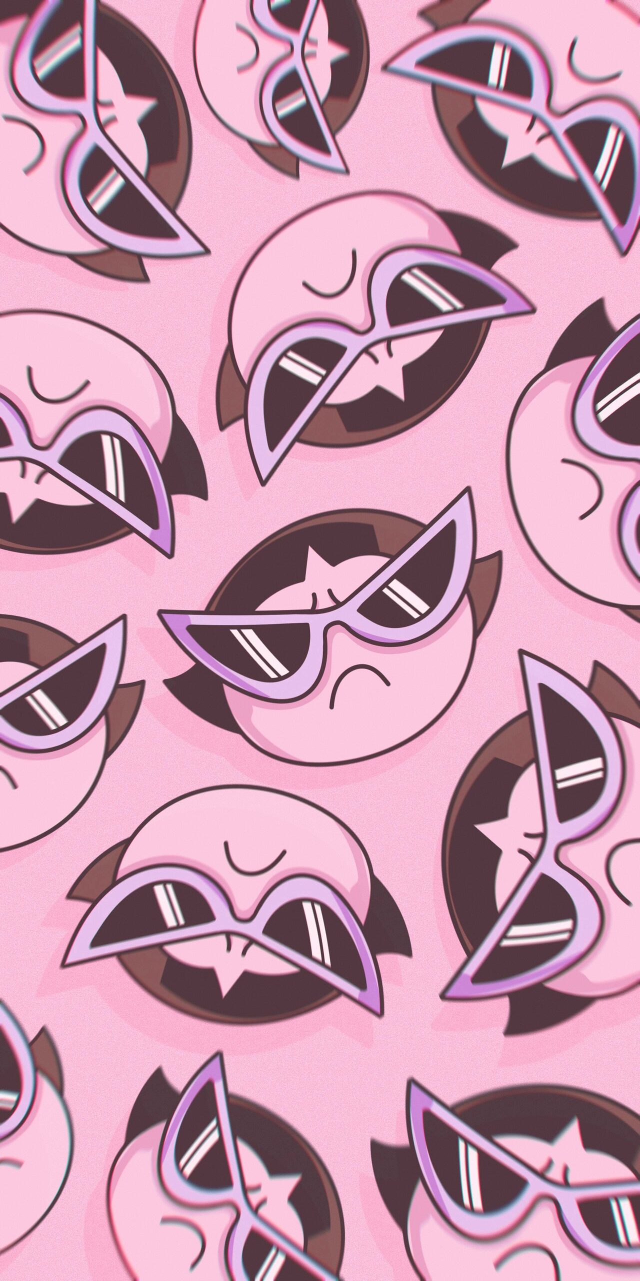 powerpuff girls buttercup cat eye sunglasses pink background