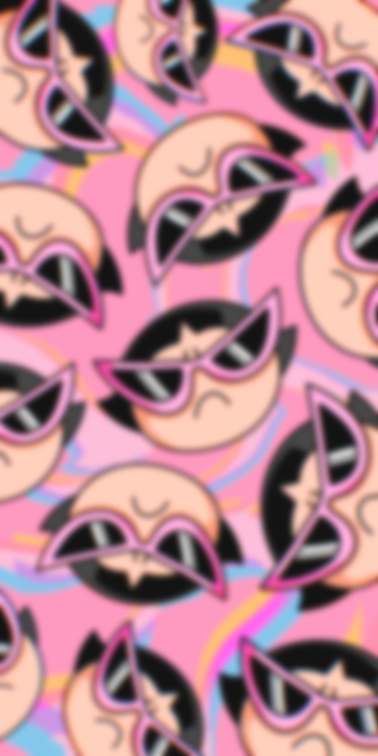 powerpuff girls buttercup cat eye sunglasses pink blur wallpaper