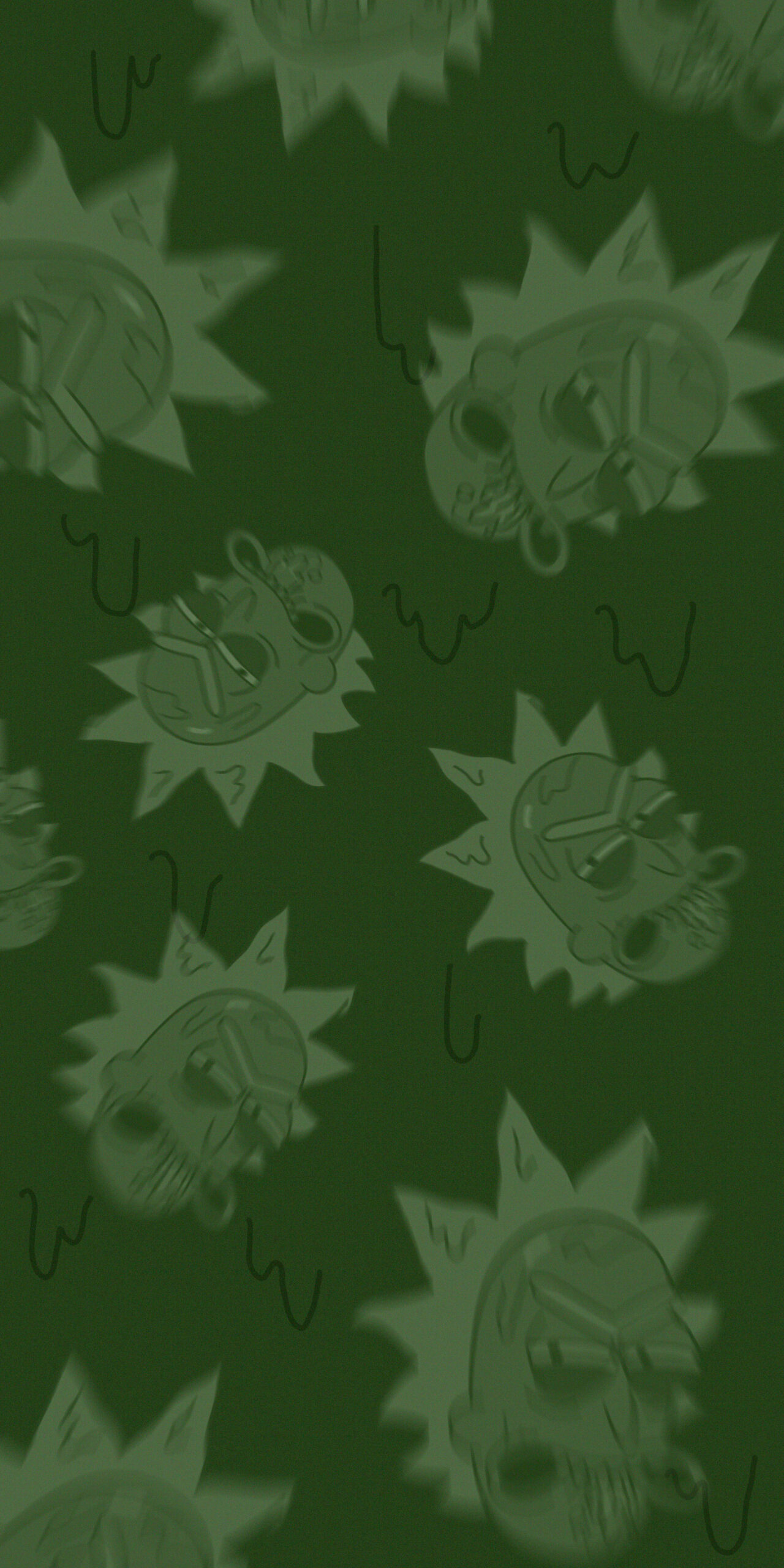 rick and morty toxic rick green background