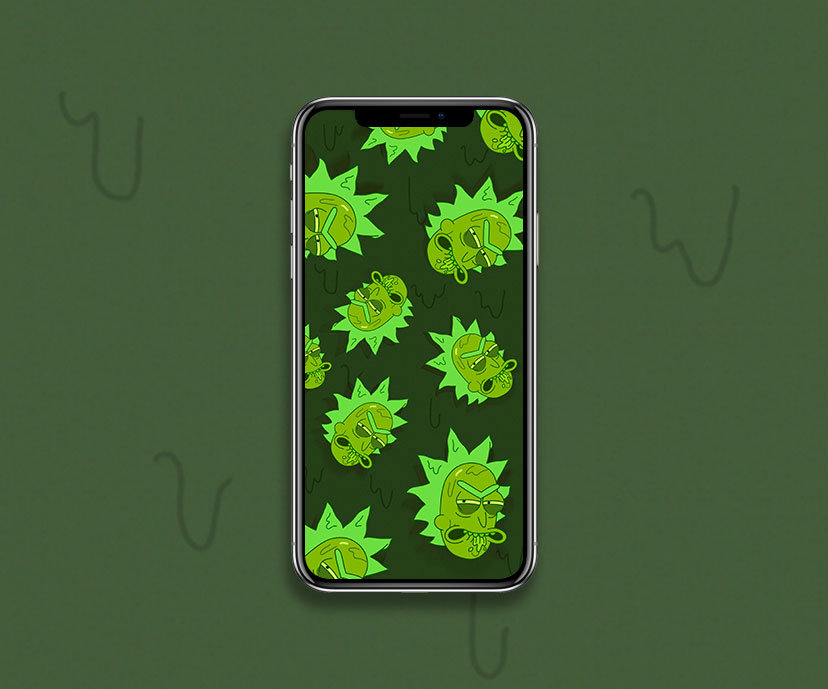 rick and morty toxic rick green wallpapers collection