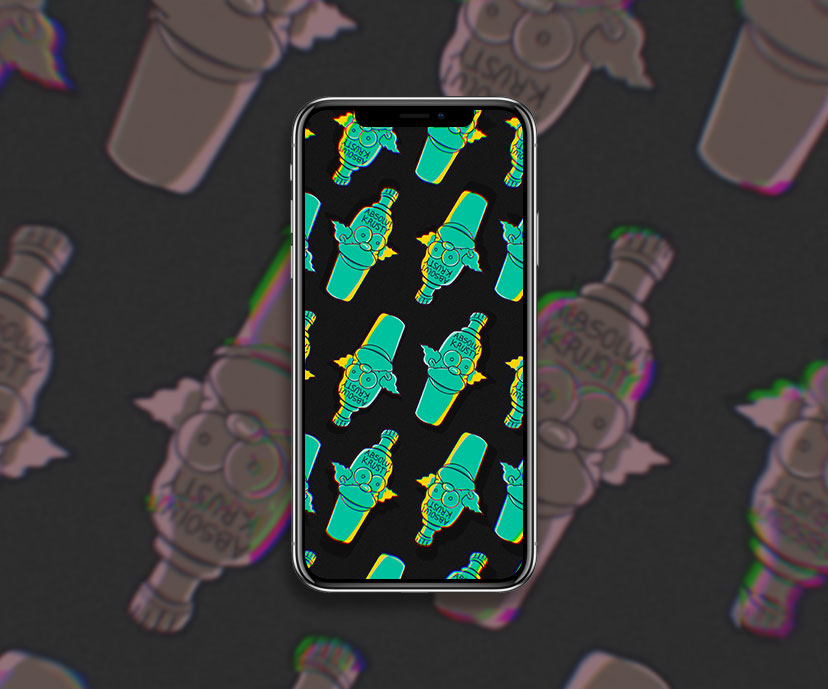simpsons krusty absolut black wallpapers collection