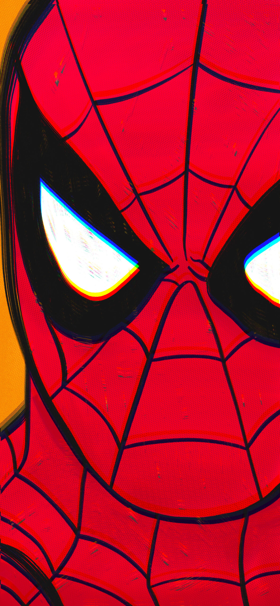 spiderman mask face close up red wallpaper