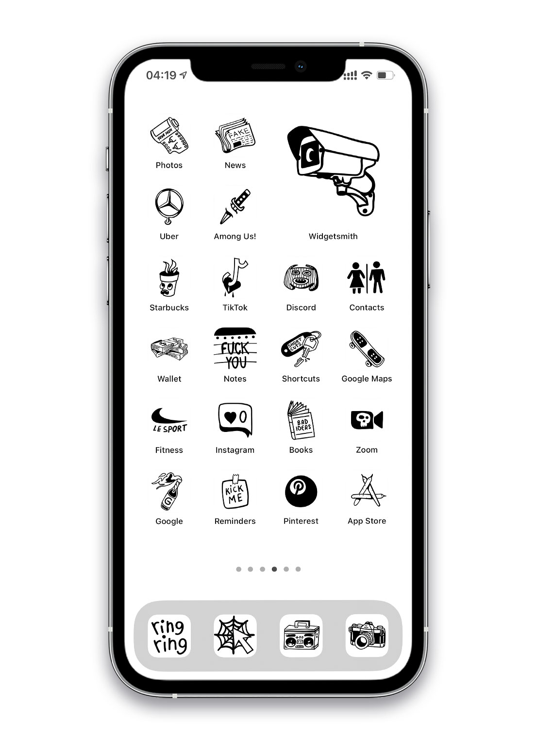 white tattoo app icons pack preview 2