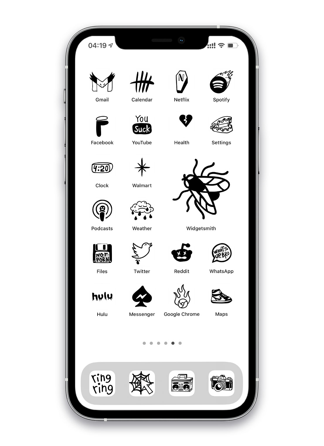 white tattoo app icons pack preview 4