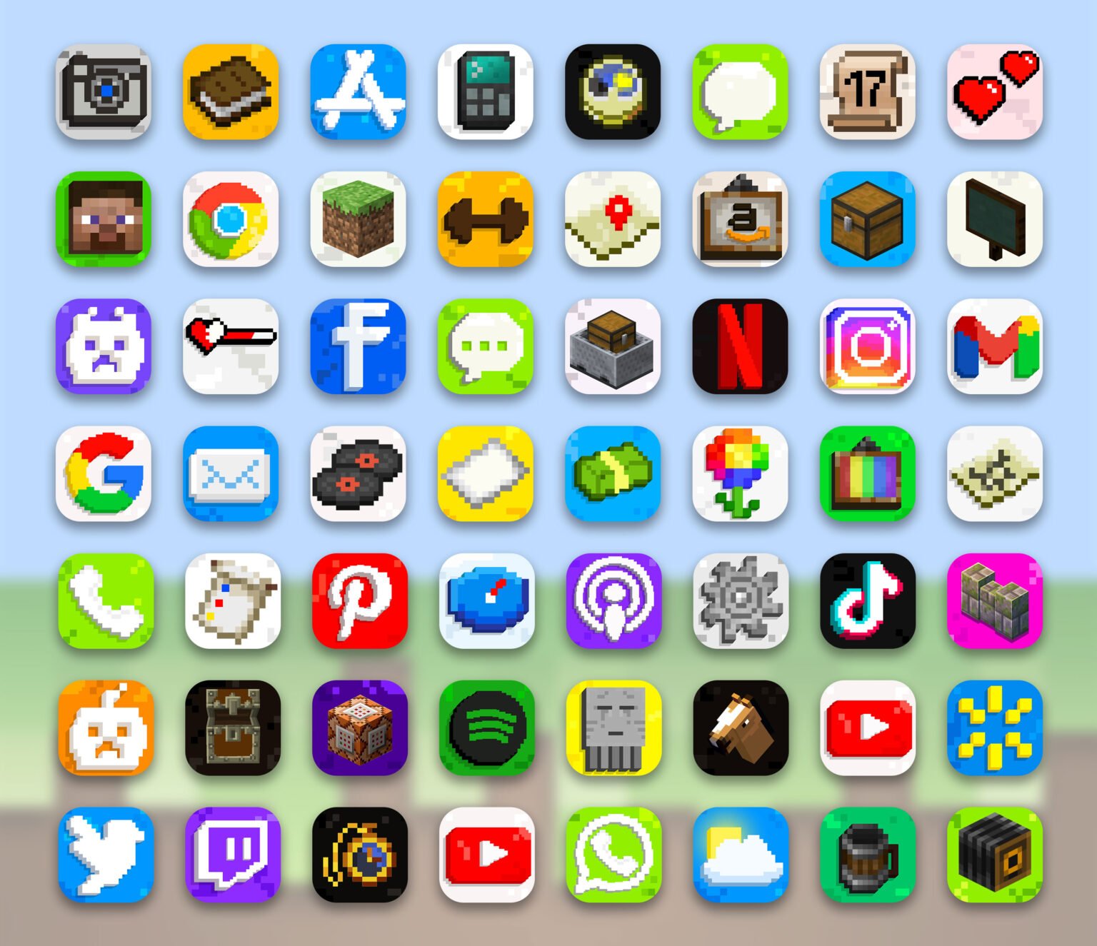 Minecraft App Icons - Free Aesthetic App Icons for iOS 14 & Android ⛏📲