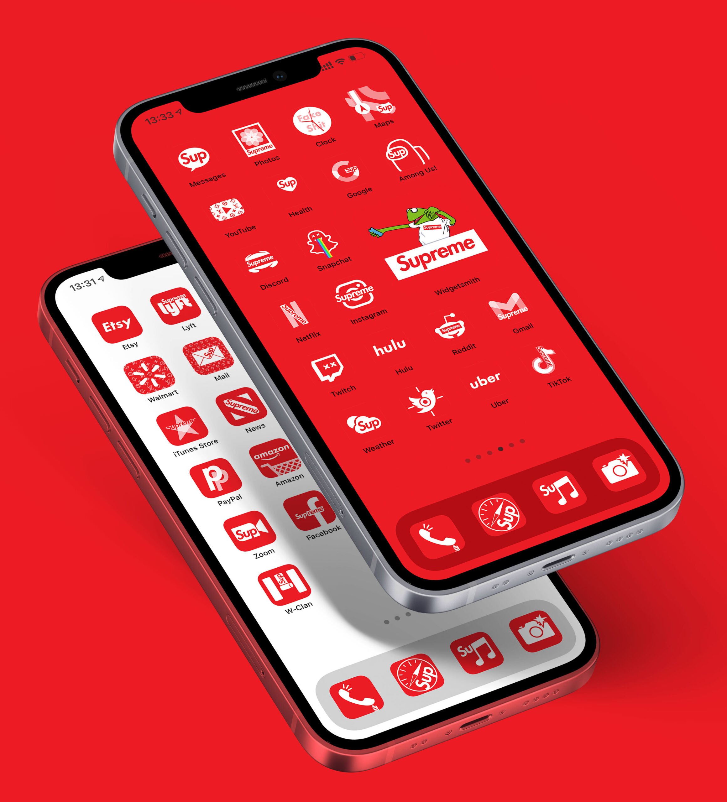 Free Supreme App Icons - Aesthetic App Icons for iOS 14 & Android