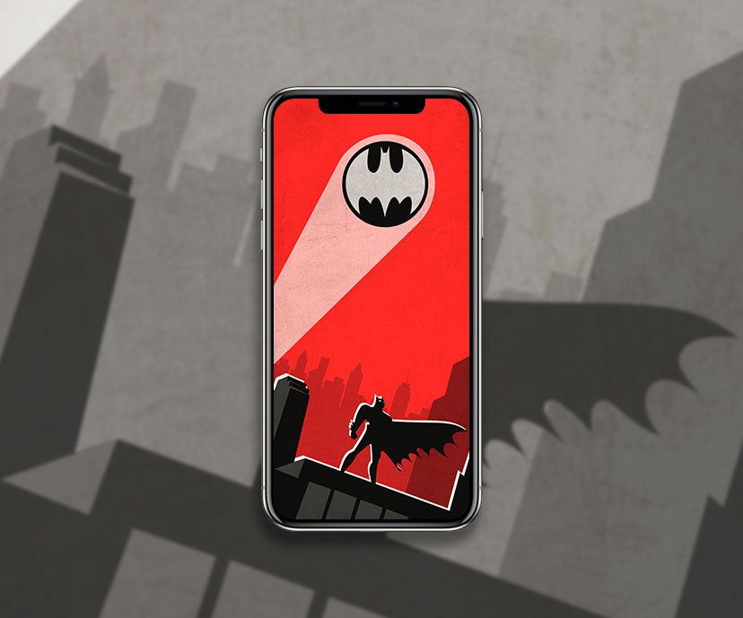 collection de fonds d'écran rouges de batman the animated series