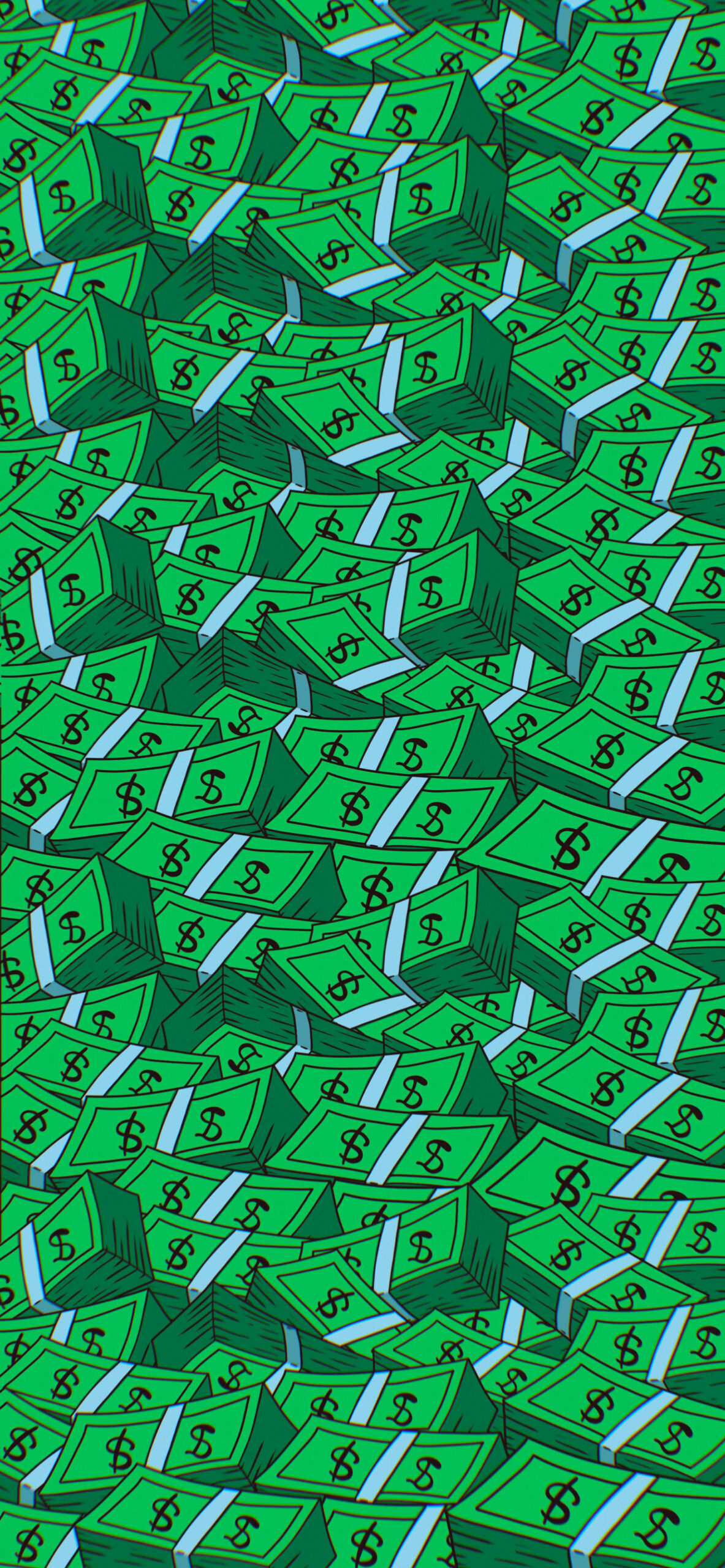 cartoon big money green wallpaper