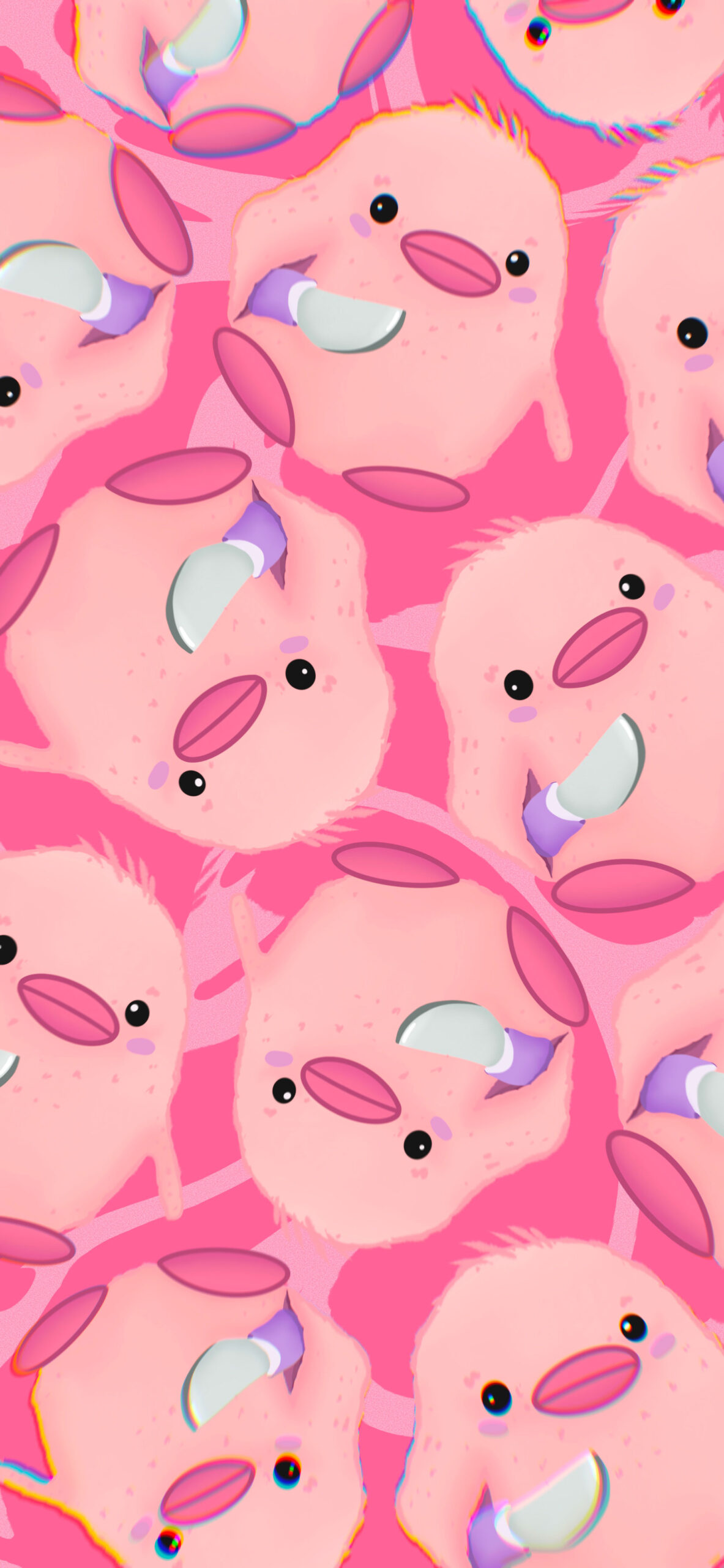 duck with knife meme pink wallpaper 2