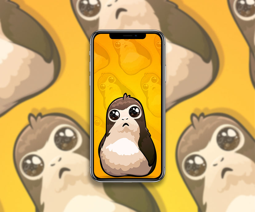 star wars porg yellow wallpapers collection