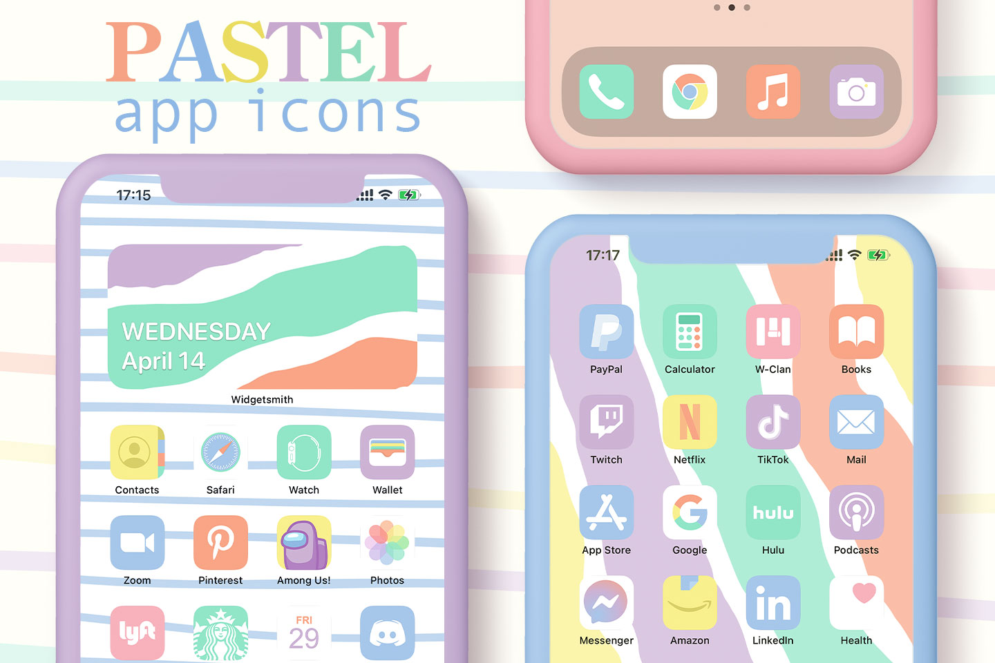 Pack d’icônes de l’application Pastel iOS
