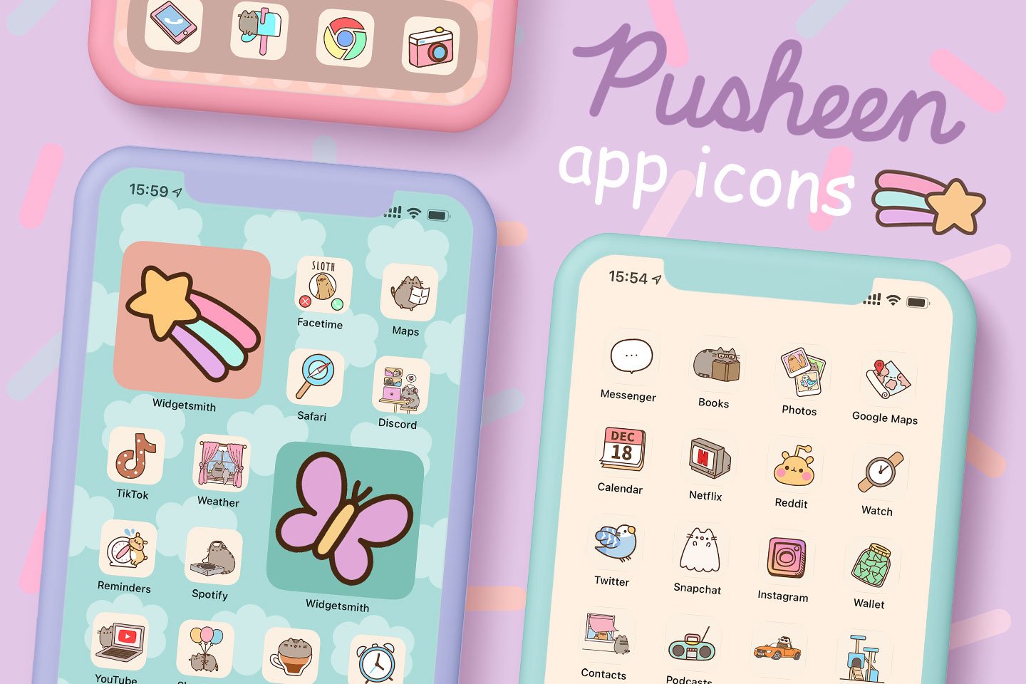 Paquete de iconos de la aplicación Pusheen