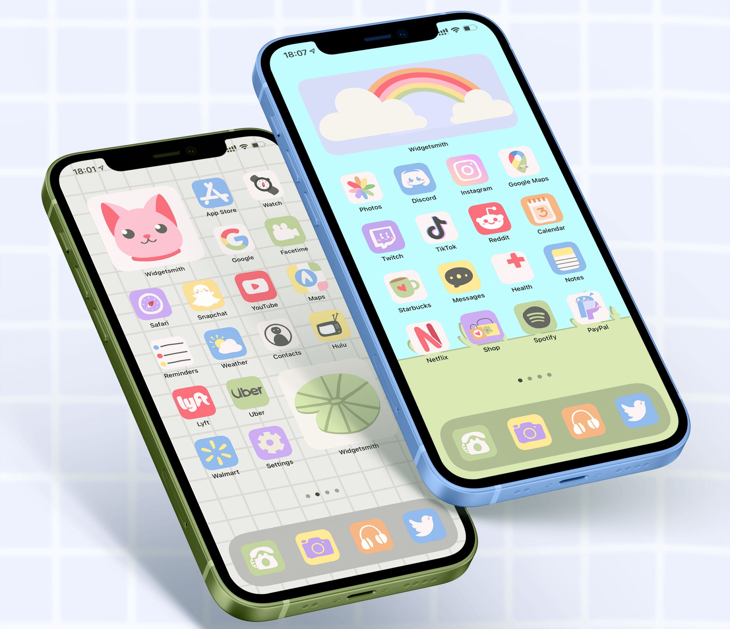 Cute Doodle App Icons for iOS & Android - Aesthetic Pastel App Icons