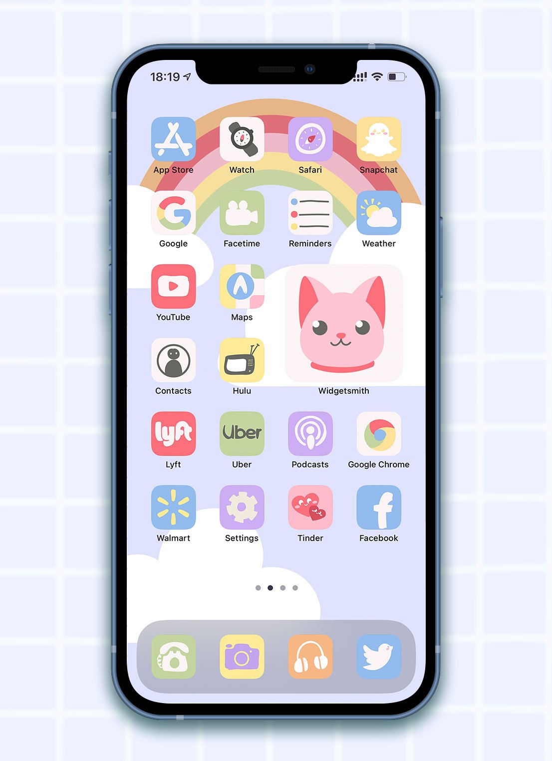 pastel pink]  logo  App icon, Ios app icon design, Cute app