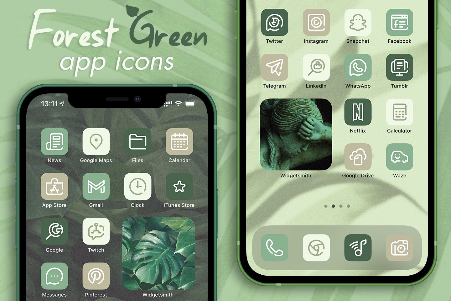 Paquete de iconos de la aplicación Forest Green