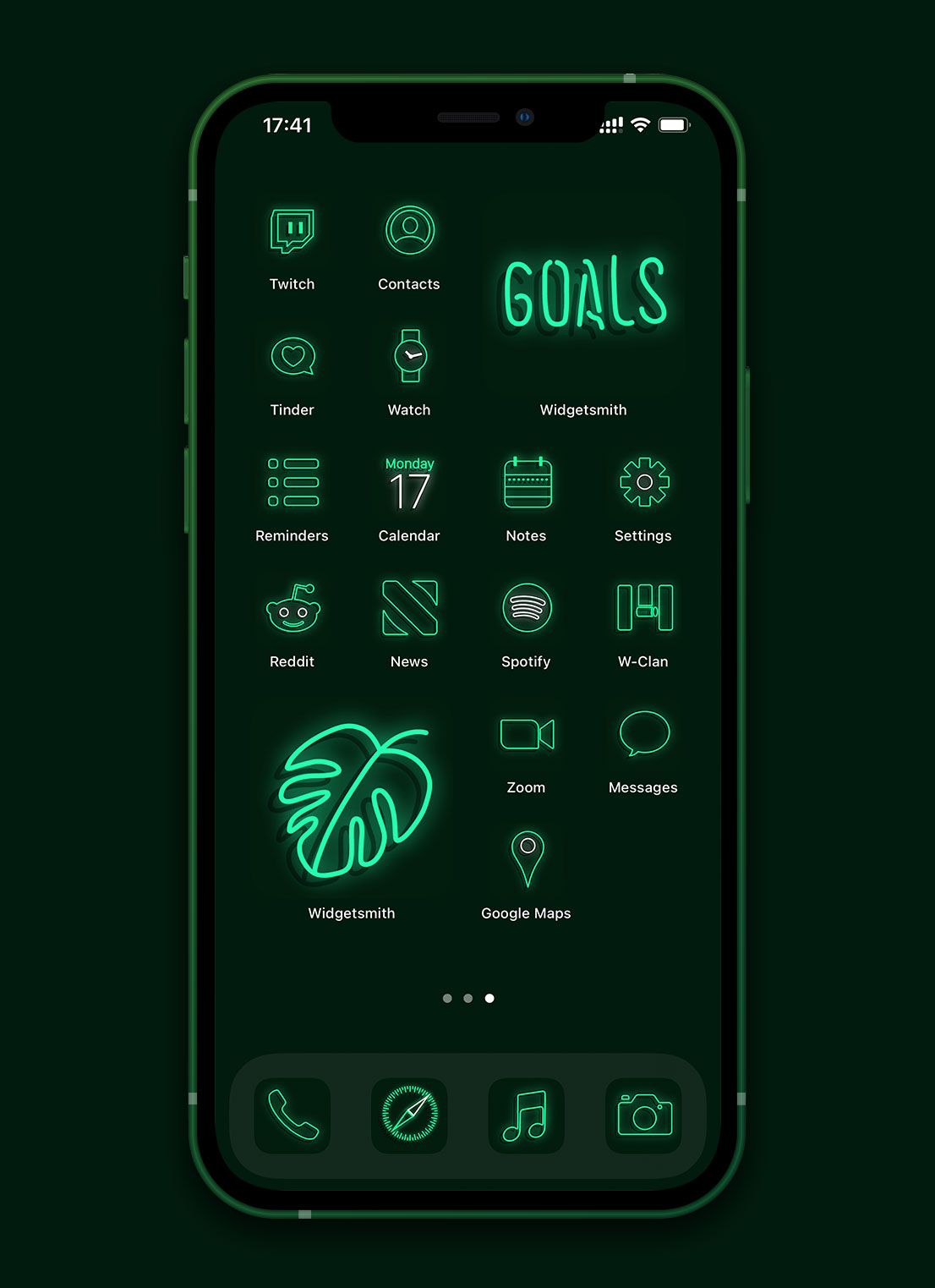 green neon app icons pack preview 4