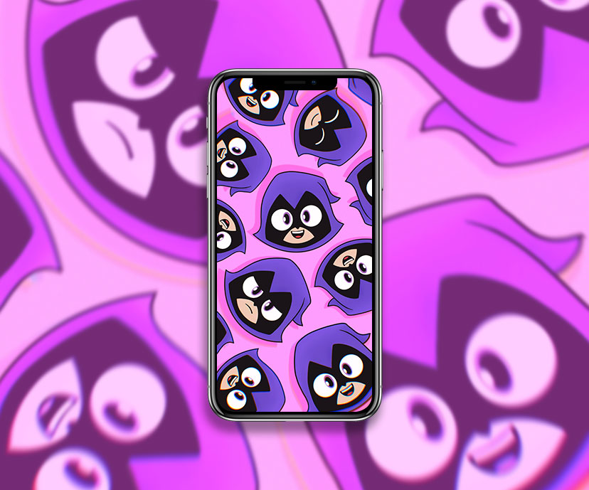 teen titans go raven pink wallpapers collection