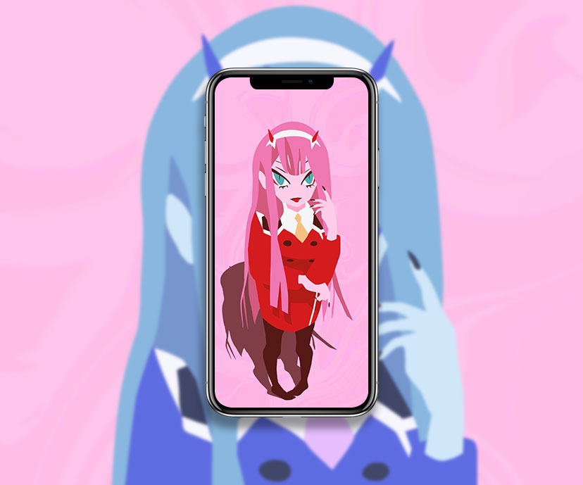 darling in the franxx zero two pink wallpapers collection