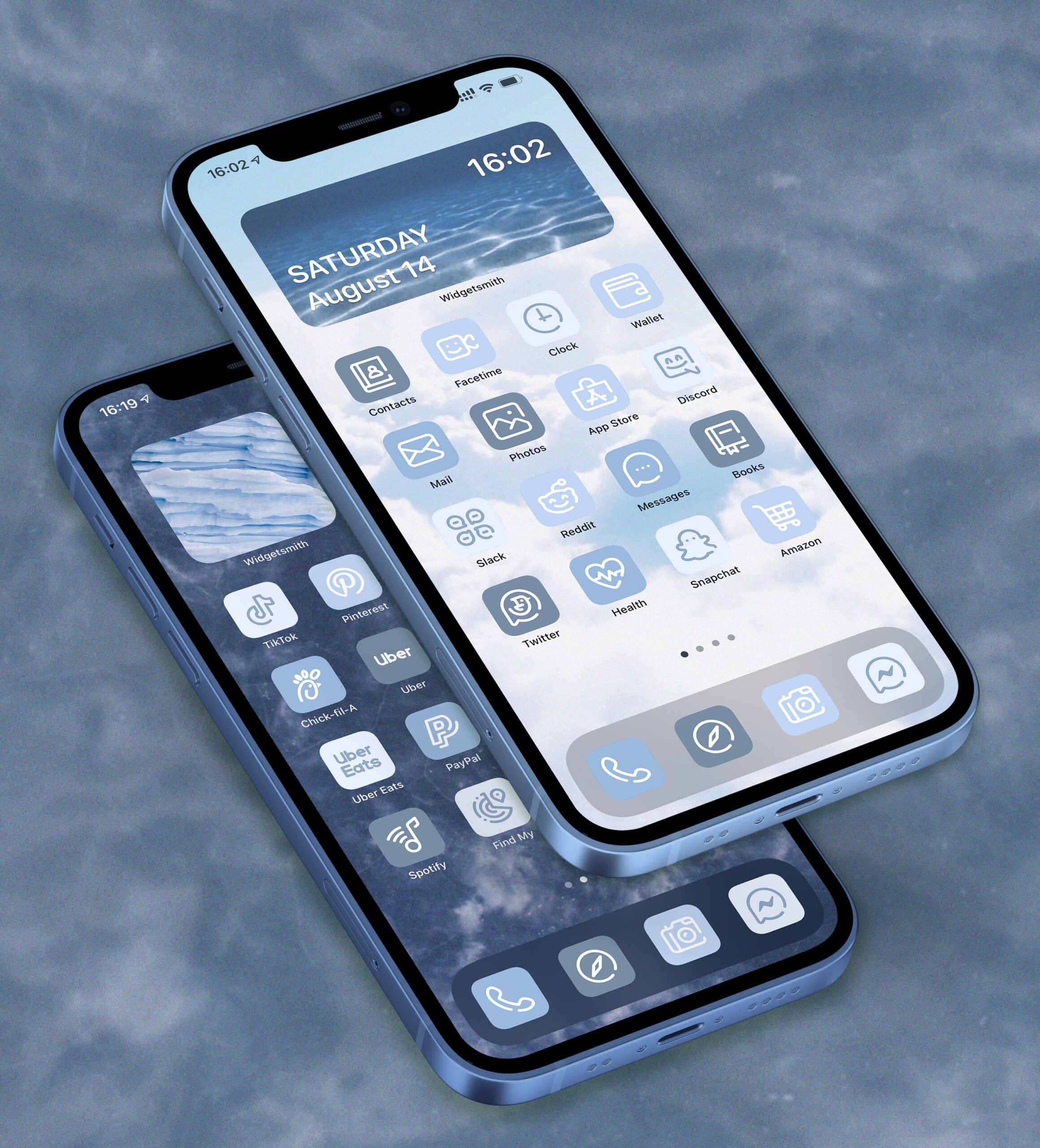 Light Blue App Icons for iOS 14 & Android - Free Aesthetic Baby Blue Icons