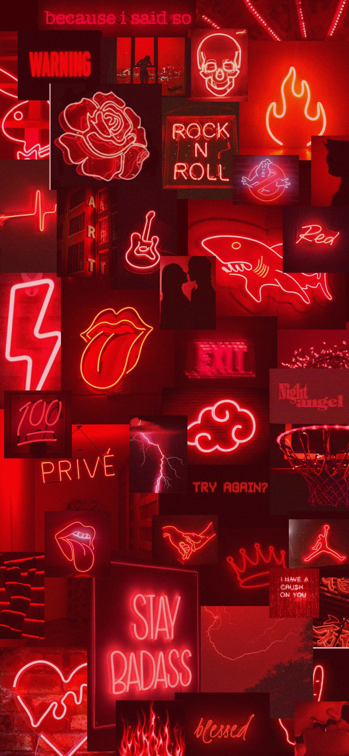 red neon aesthetic wallpaper