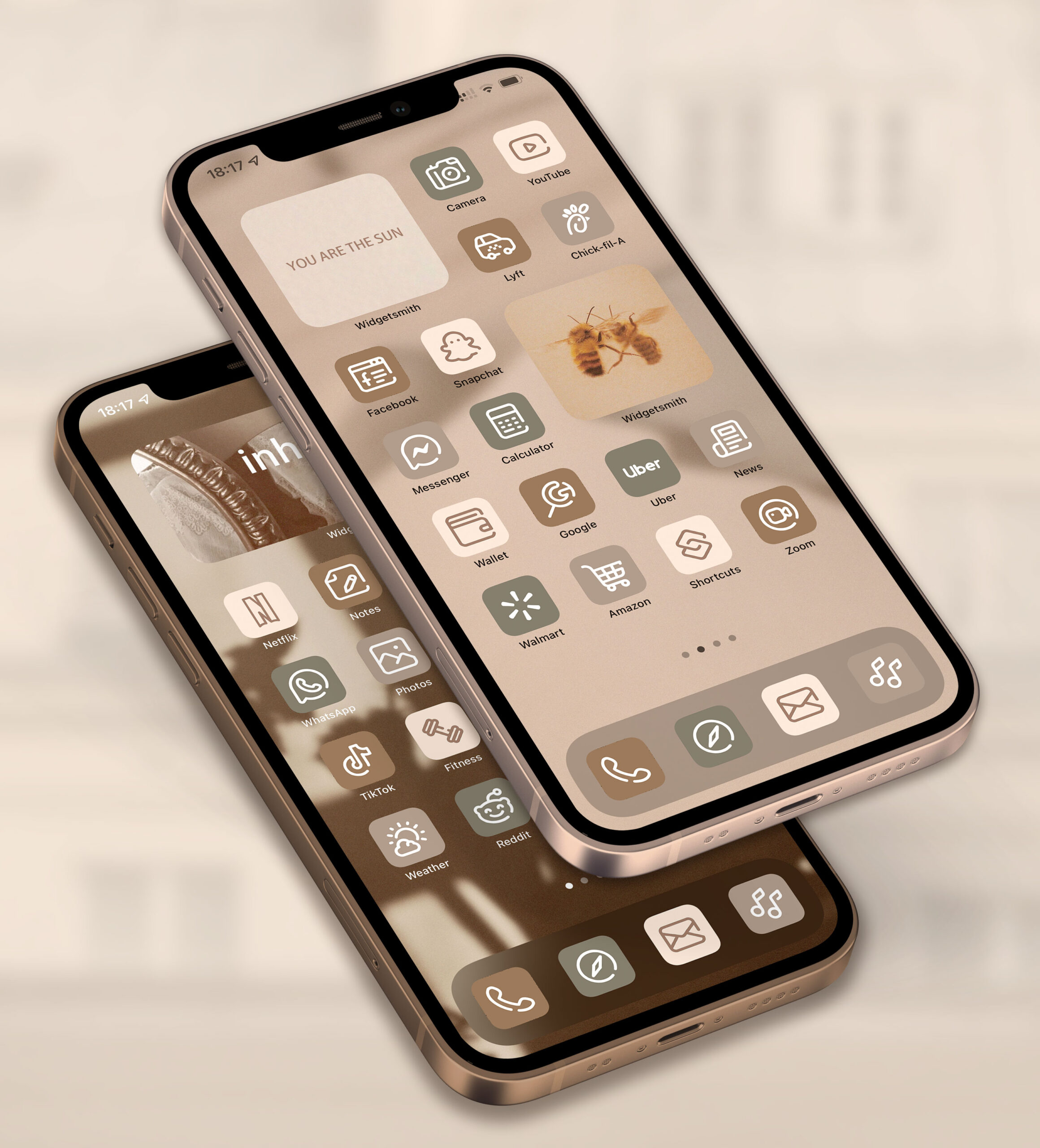 light brown app icons pack preview 1