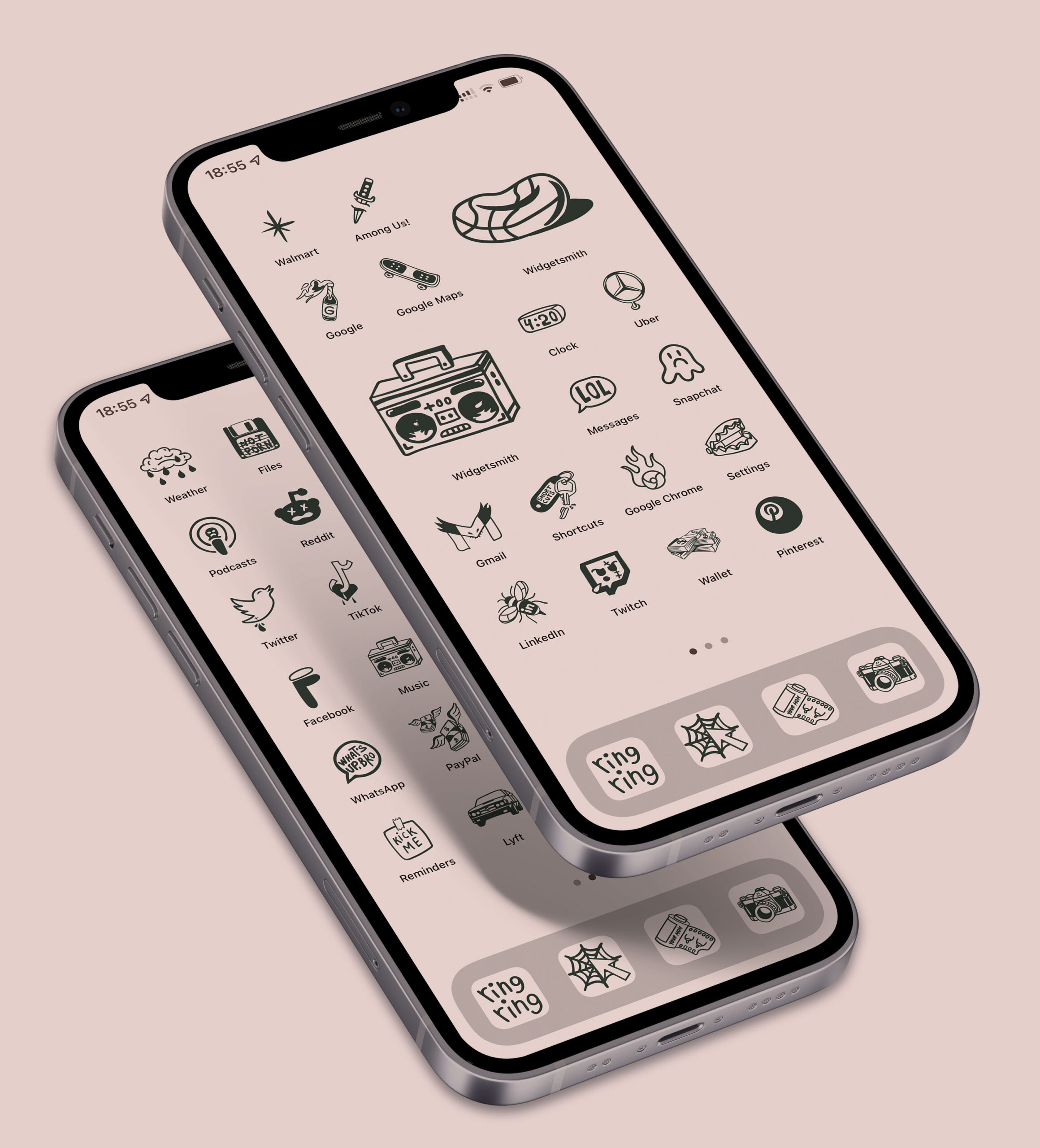 natural tattoo app icons pack preview 1