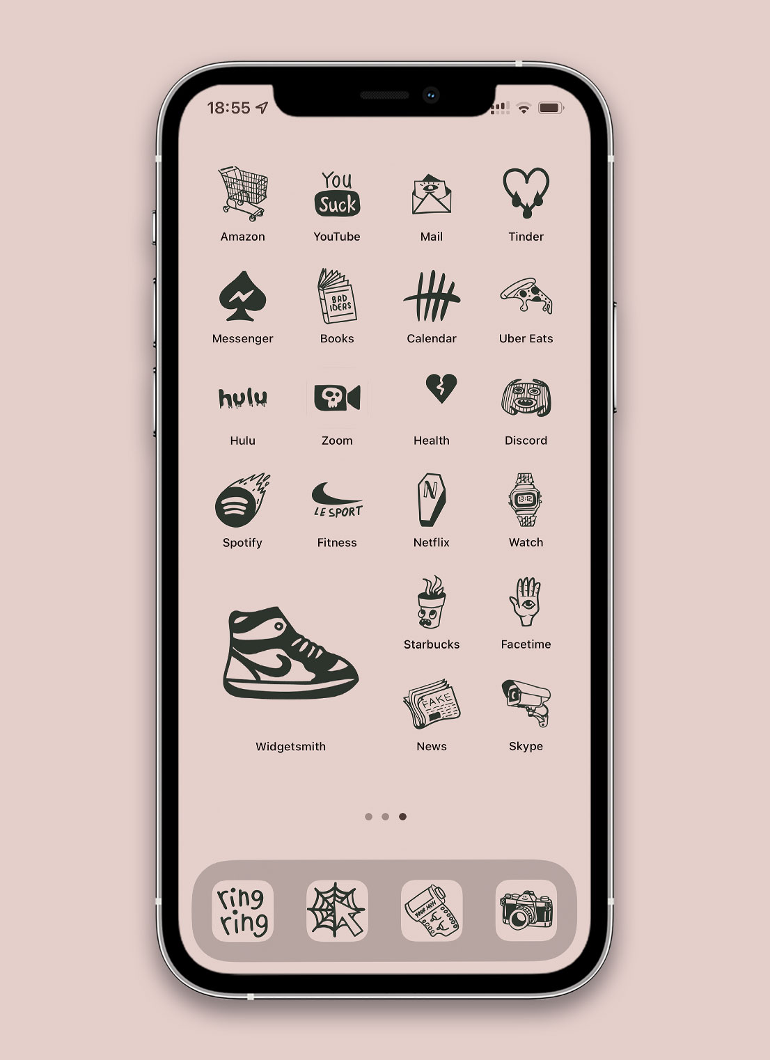 natural tattoo app icons pack preview 3
