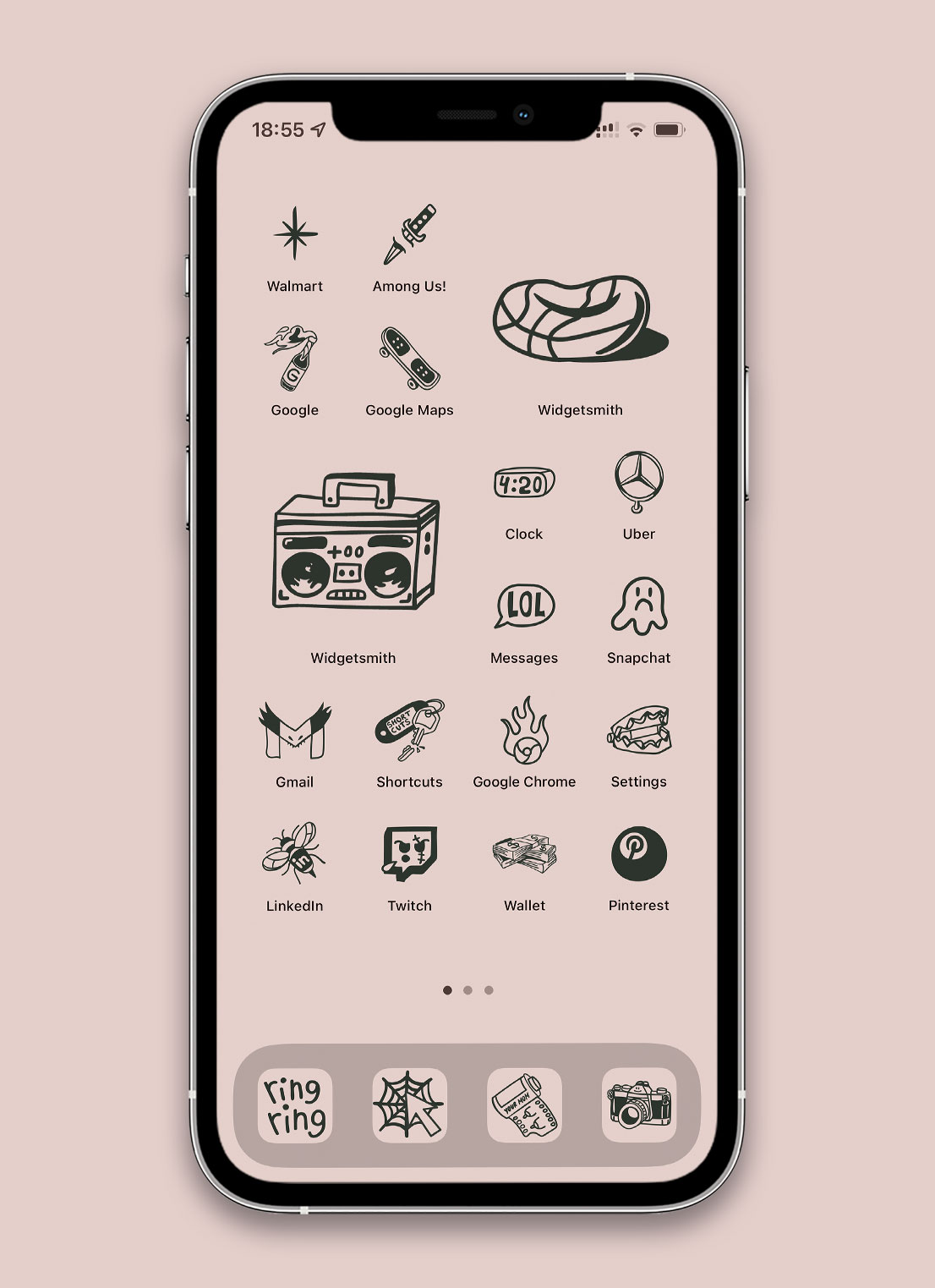 natural tattoo app icons pack preview 4