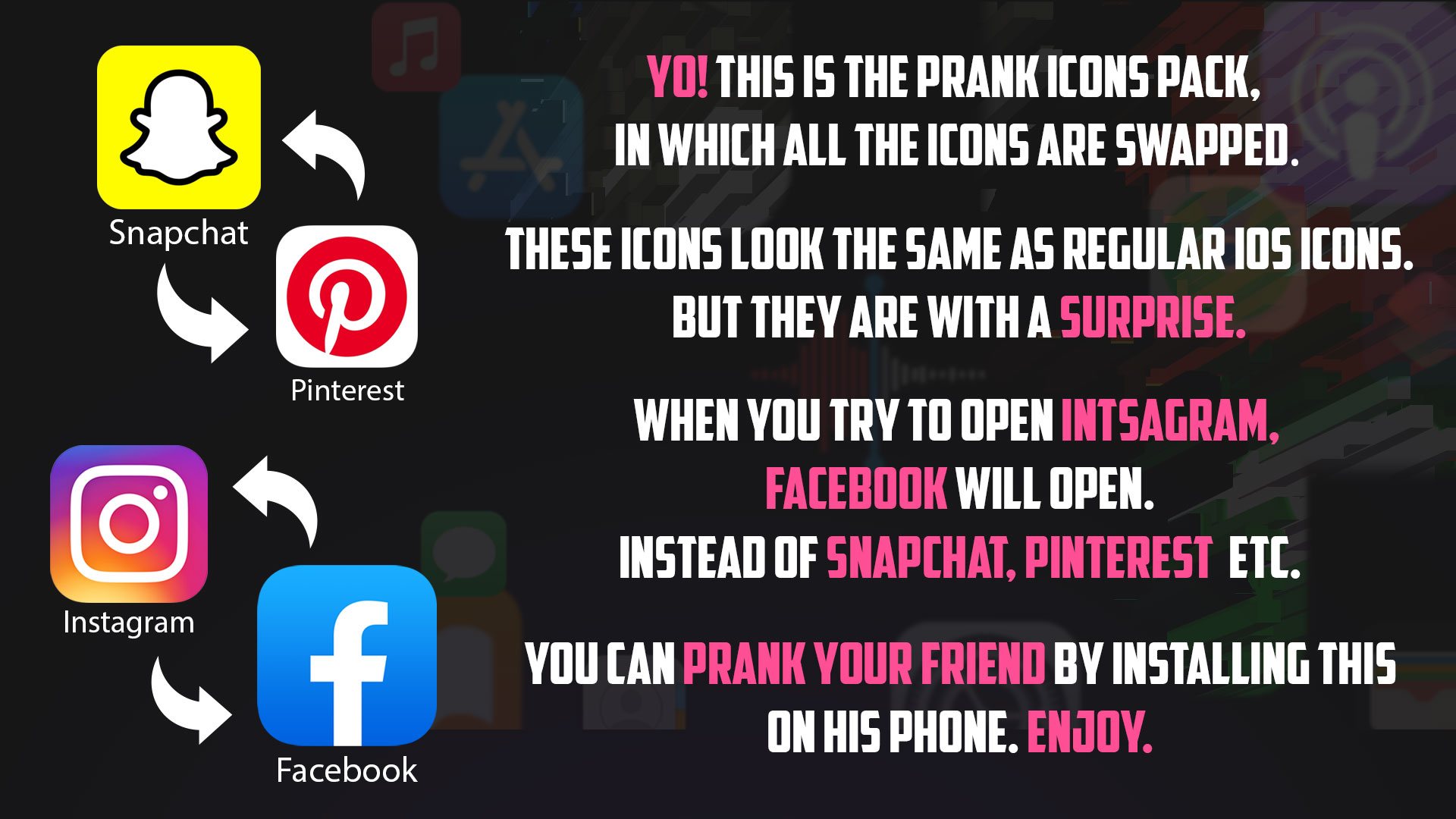 prank swapped ios app icons